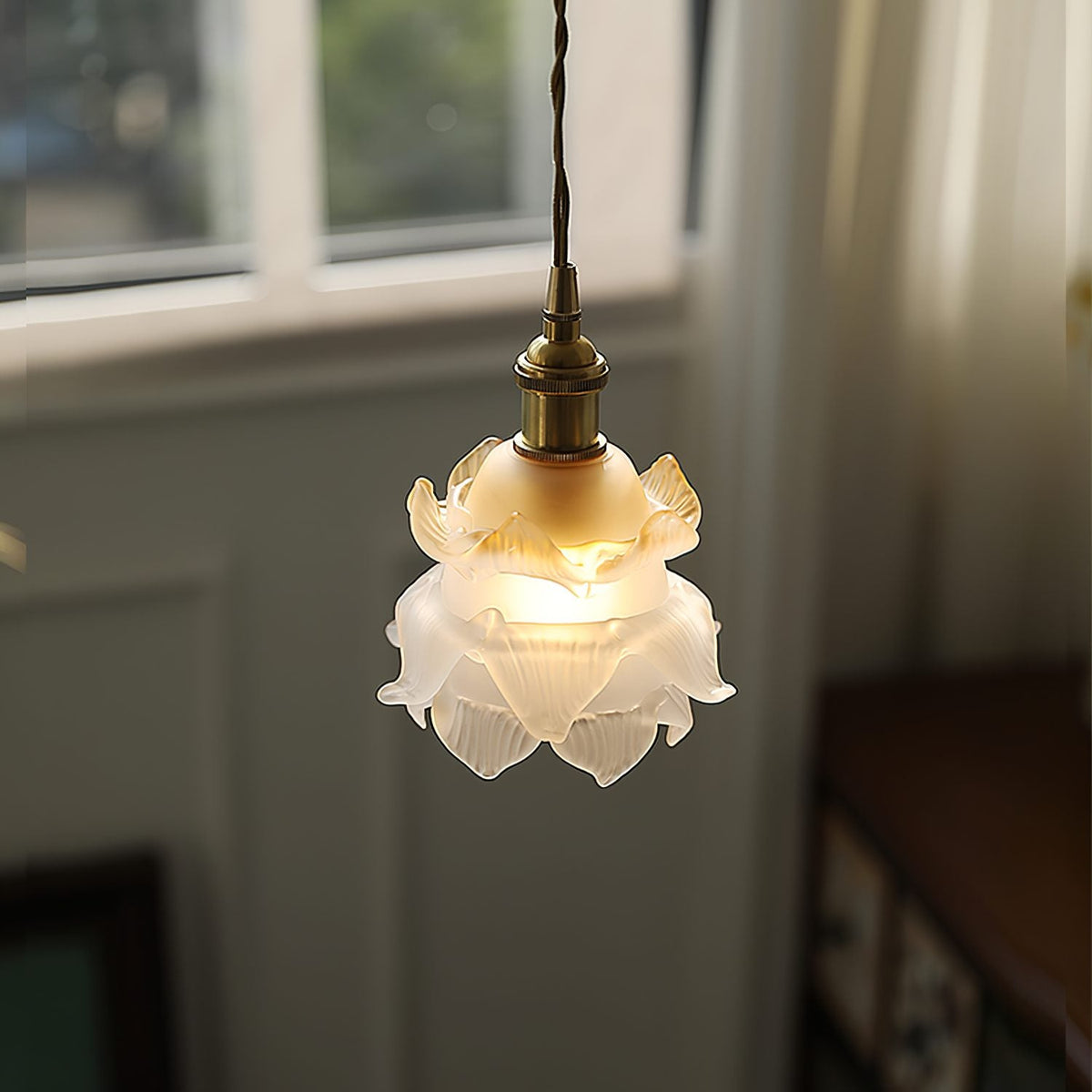 1970 Floral Pendant Light