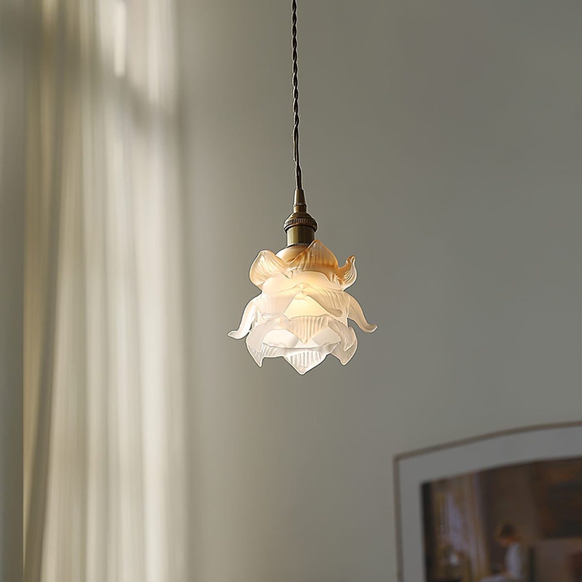 1970 Floral Pendant Light