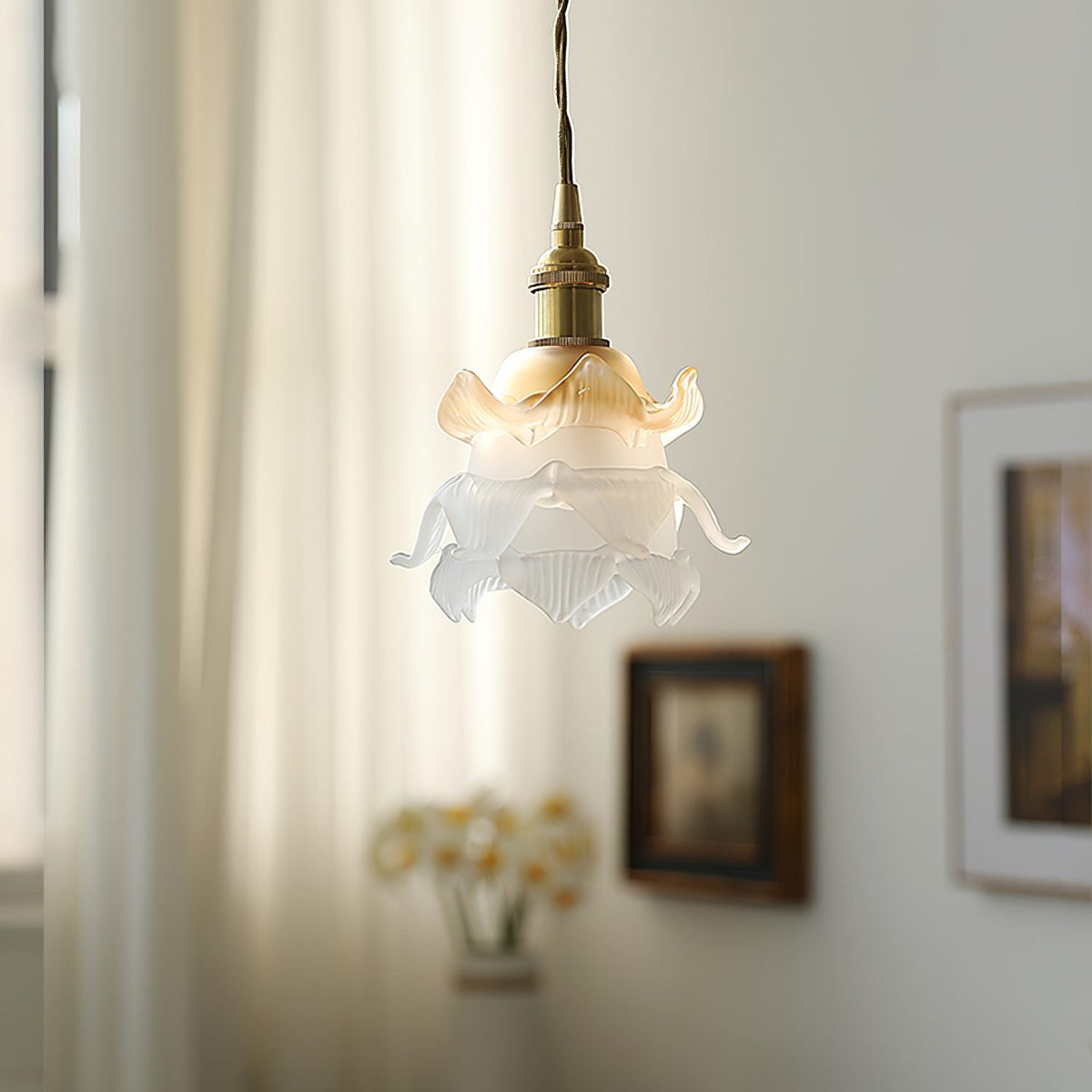 1970 Floral Pendant Light
