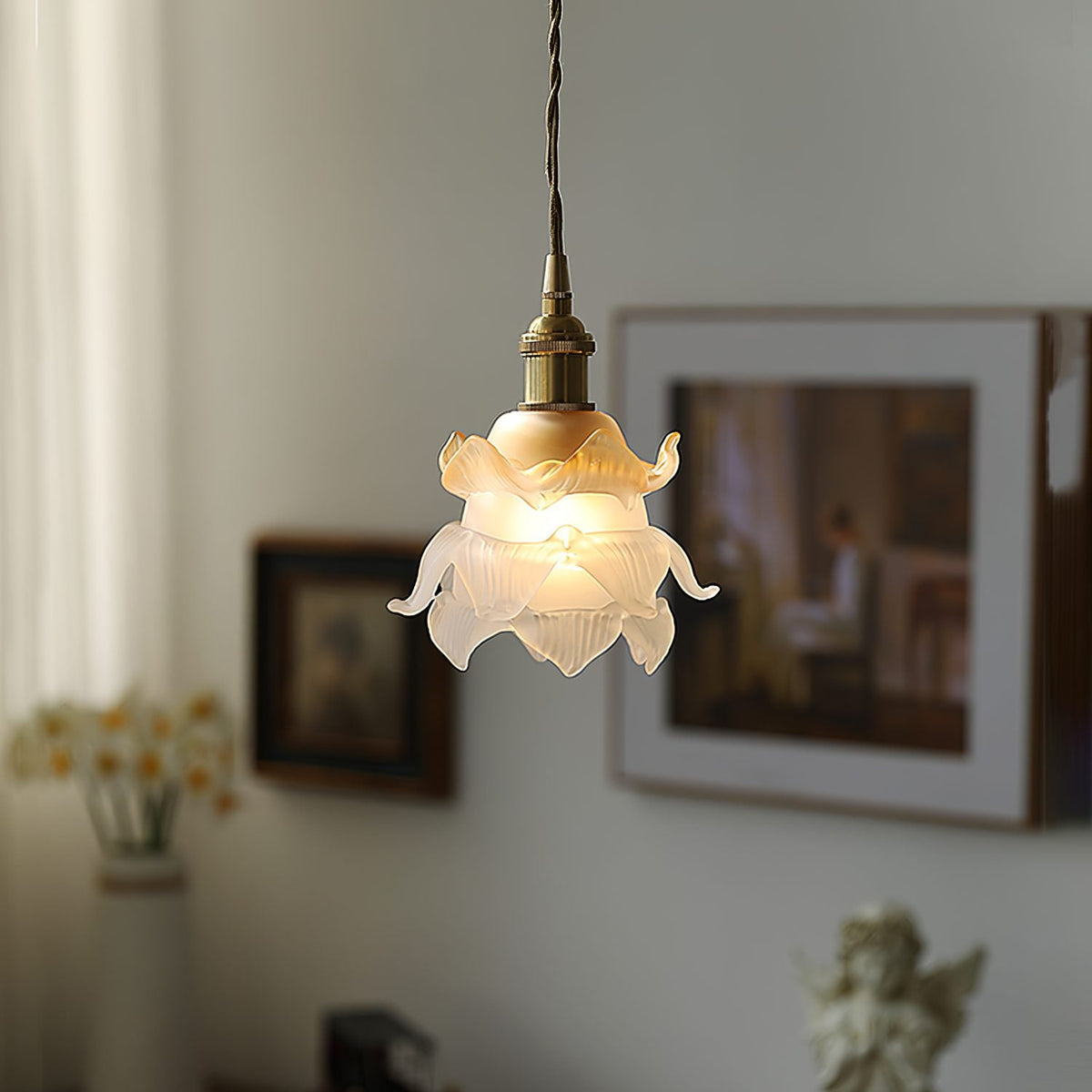 1970 Floral Pendant Light