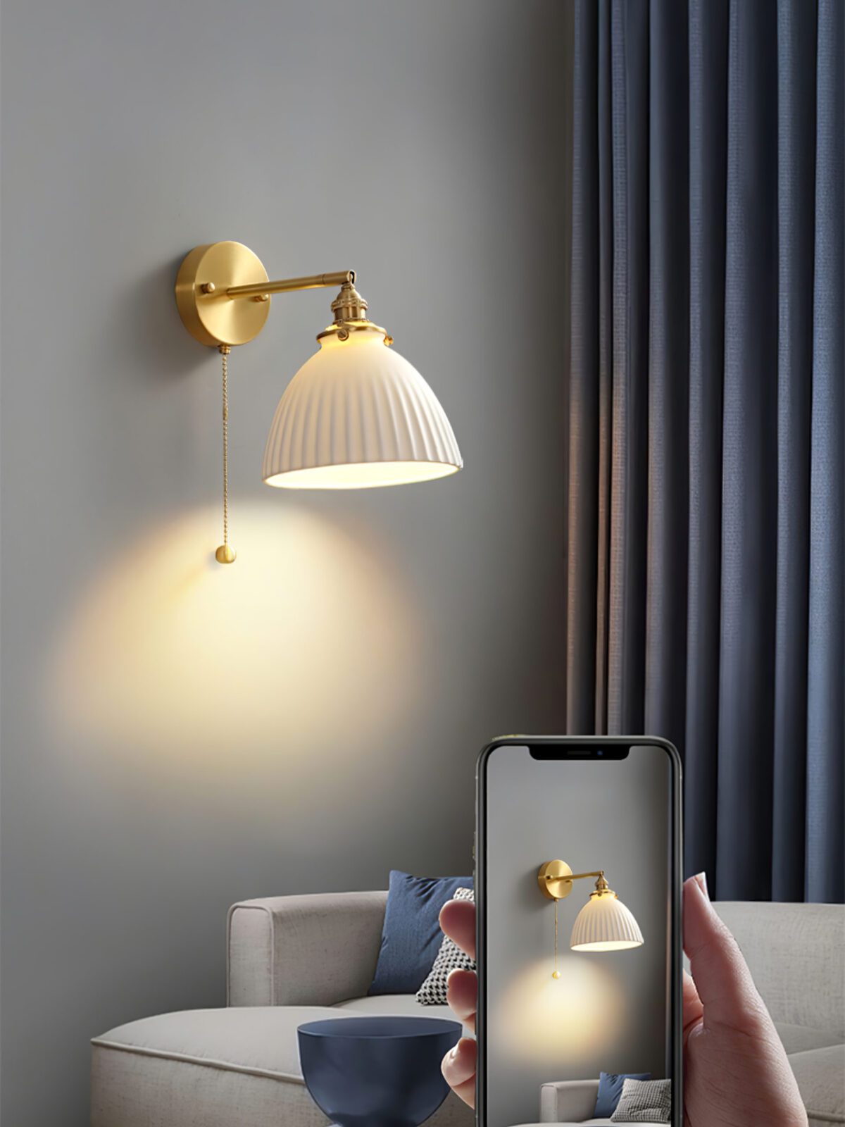 1991 Retro Ceramic Wall Lamp