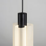 1 2 3 Heads Acrylic Cylinder Pendant Lights Modern Hanging Lamp In Gold Black