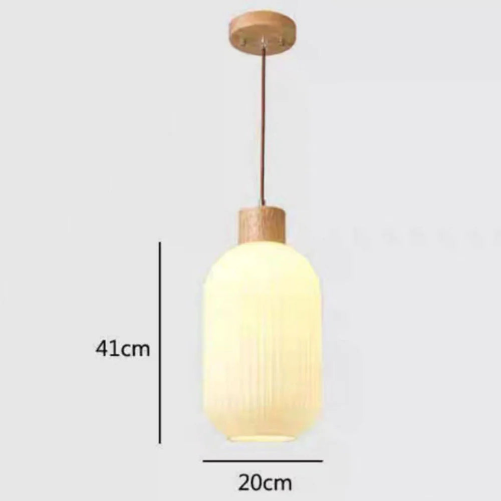 Antique Lantern Style Glass Pendant Lamp