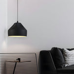 Pleat Box Led Pendant Light 1 Light Black White Aluminum Hanging Lamp