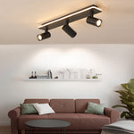 Recessed Adjustable LED Spotlight Fixture, Modern Aluminum Trim
