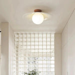 Cream Iron Hallway Ceiling Fixture