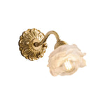Rosette Brass Wall Lamp
