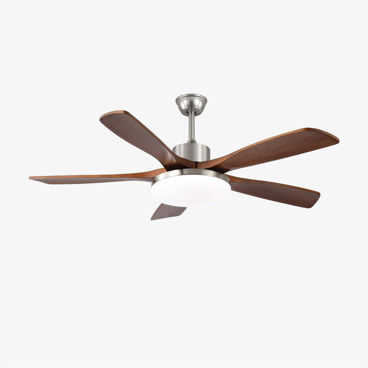 Lunet Ceiling Fan Light with LED, Modern Wooden Blades, 42" & 52" Options