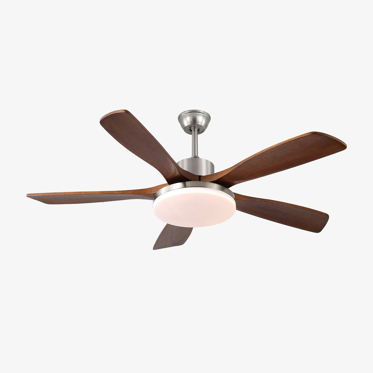 Lunet Ceiling Fan Light with LED, Modern Wooden Blades, 42" & 52" Options