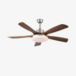Lunet Ceiling Fan Light with LED, Modern Wooden Blades, 42" & 52" Options