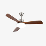 Lunet Ceiling Fan Light with LED, Modern Wooden Blades, 42" & 52" Options