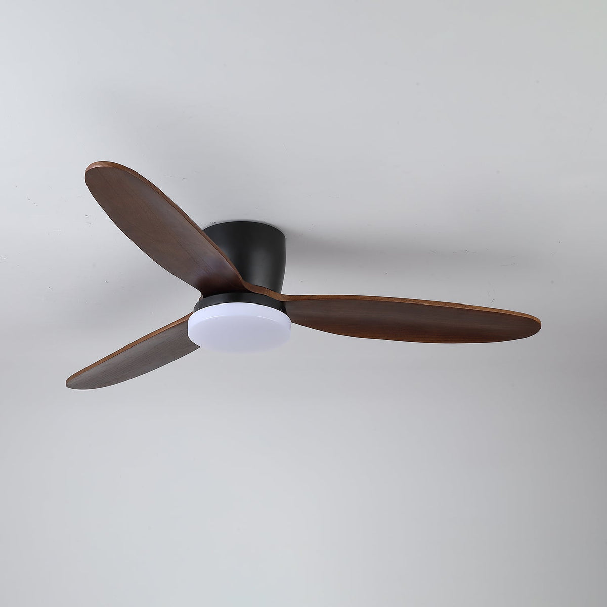 Nocturnus Ceiling Fan Light with Wooden Blades and LED