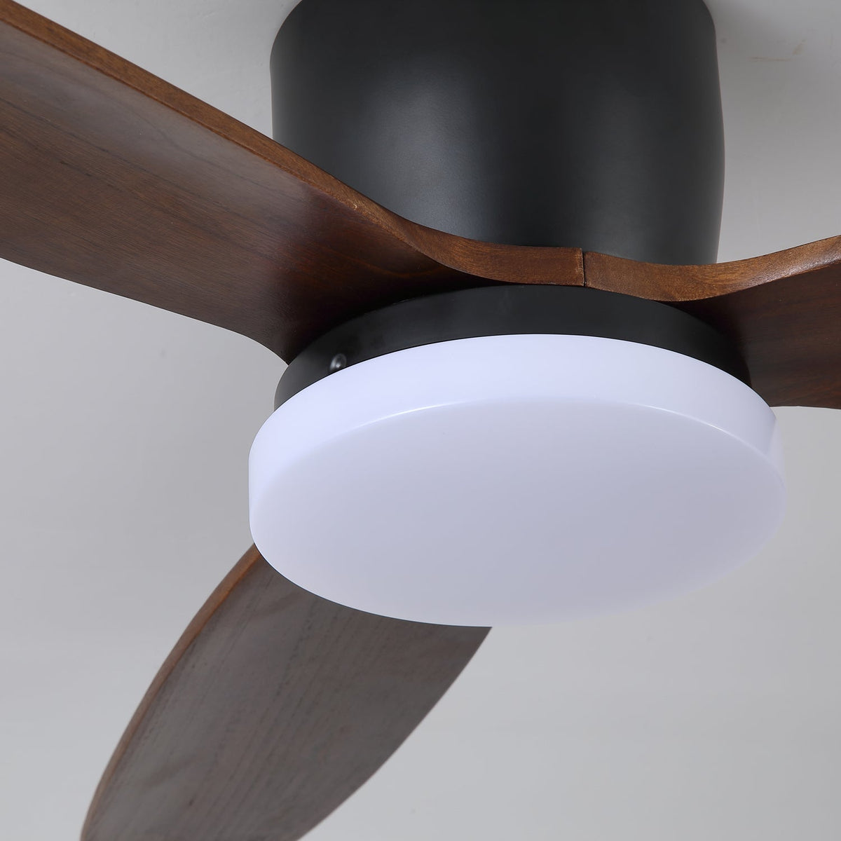 Nocturnus Ceiling Fan Light with Wooden Blades and LED