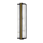 Modern Black Led Indoor Outdoor Wall Lights With Resin Marble Shade