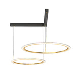 2 3 Circles Rings Three Step Dimming Minimalist Modern Ceiling Light Fixture
