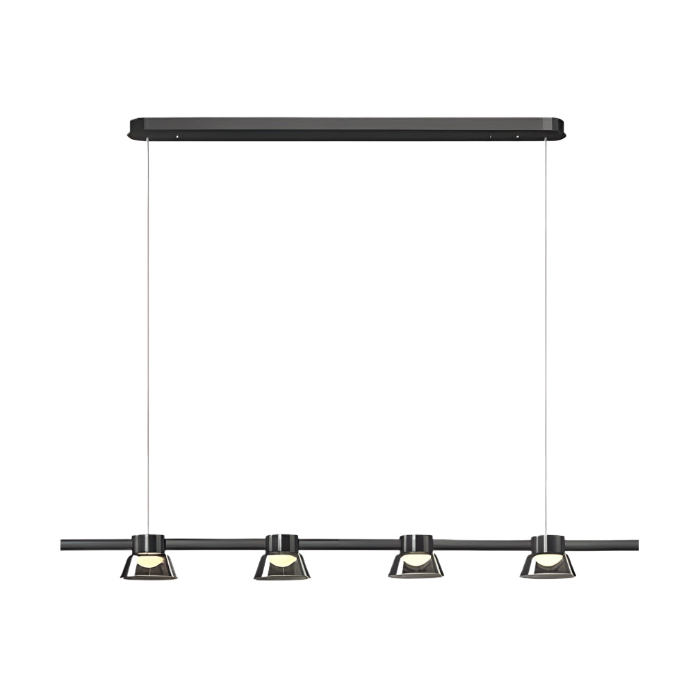Ring Led Pendant With Smoke Gray Glass Shades