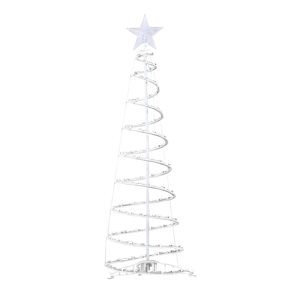 Spiral String Lights Led Artificial Christmas Trees Ornaments Floor Lamp