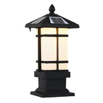 Black Vintage Solar Fence Post Lights Li002155