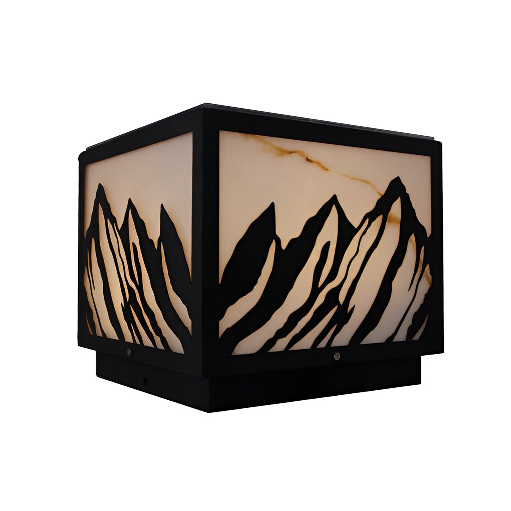 Mountain Scenery Solar Fence Post Lights Ha080149