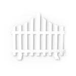 8 Pack Wave Shaped Solar Led Lighted Garden Fence For Christmas