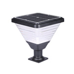 Black Square Solar Led Pier Mount Post Light