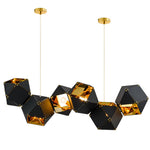 6 Heads Geometric Creative Polygonal Postmodern Pendant Light
