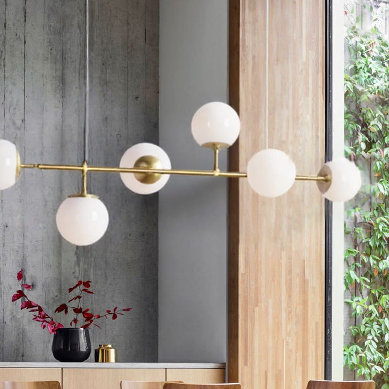 Modern Glass Orb Pendant Light