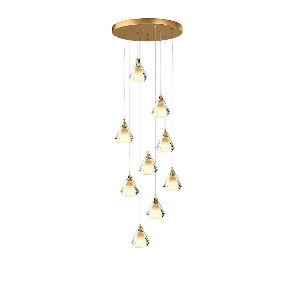 Crystal Shade Staircase Chandelier Ha095068