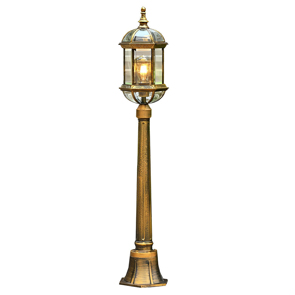 Golden European LED Pathway Lamp for Garden and Courtyard