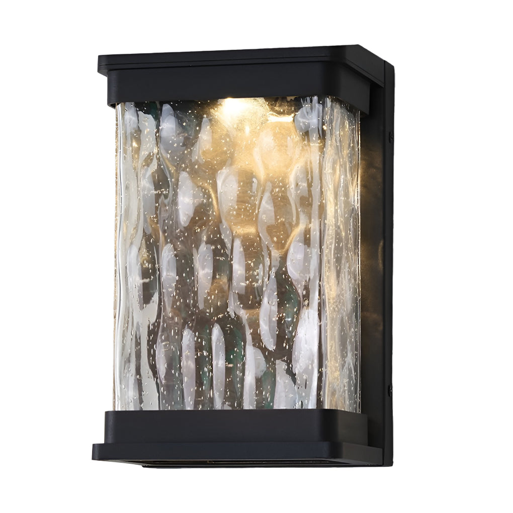 Waterproof Creative Glass Led Black Outdoor Wall Sconce