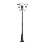 3 Light Black Finish Traditional Outdoor Street Light