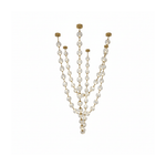 Strand Necklace Chandelier — Modern Gold & Acrylic LED Pendant Light