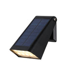 Modern Solar Wall Light with 90° Adjustable LED Head, IP65 Waterproof, Black Finish