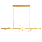 Nordic LED Linear Chandelier with Stepless Dimming for Modern Dining and Kitchen Spaces