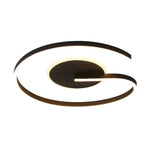 White Black Open Ring Circle Ceiling Lamp Led Bedroom Flush Mounted Ceiling Light