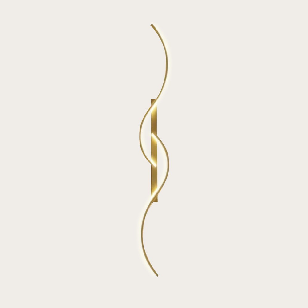 Chic Modern Elongated Wave Shape Wall Lamp