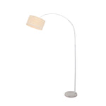 Marble Base And Shaded Adjustable Arc Floor Lamp