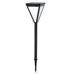 Modern Solar LED Pathway Post Light – Black Metal & Acrylic Outdoor Landscape Lighting
