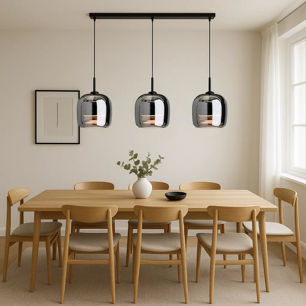 Modern Black Glass Pendant Light