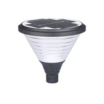 1 Light Round Solar Led Outdoor Lamp Post In Black
