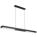 Rectangle Strip Led Black Modern Pendant Lighting