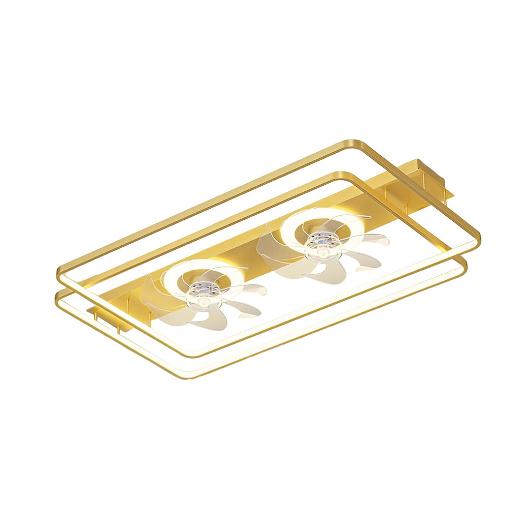 Creative Rectangular Ceiling Fan Lamp Ha082757