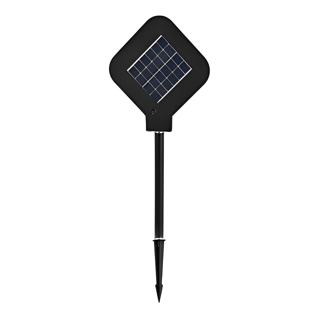 Modern Circular Black Solar LED Lawn Light for Garden Pathways