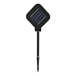 Modern Circular Black Solar LED Lawn Light for Garden Pathways