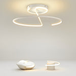 16 Inch Sleek Wire Inspired Circular Modern Led Semi Flush Mount Ceiling Light