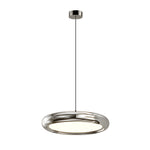Modern 1 3 Light Black Chrome Round Metallic Led Pendant Light