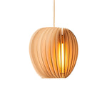 Handmade Wood Veneer Lanterns Led Nordic Japanese Style Pendant Lights
