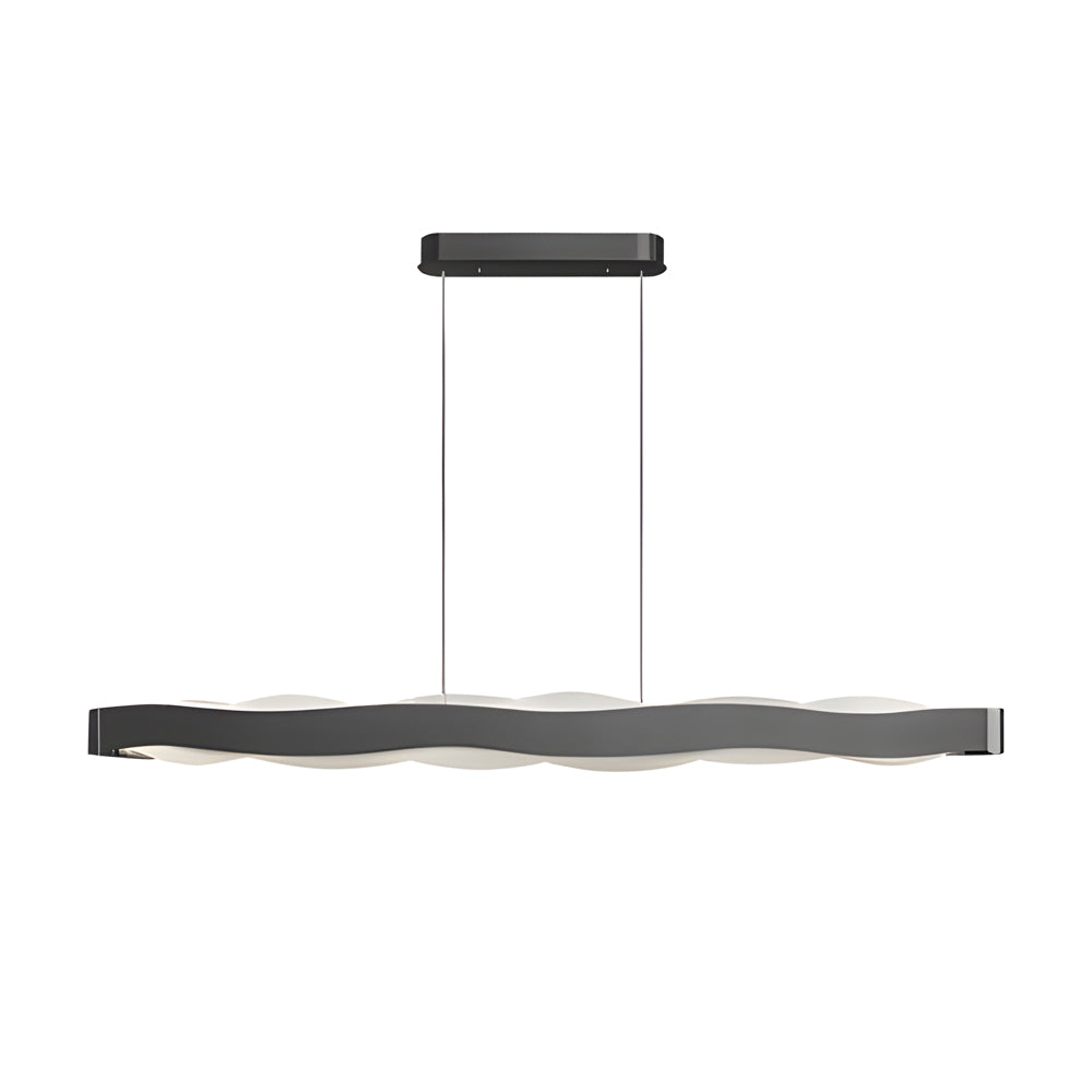 1 Light Linear Wavy Round Led Pendant Light