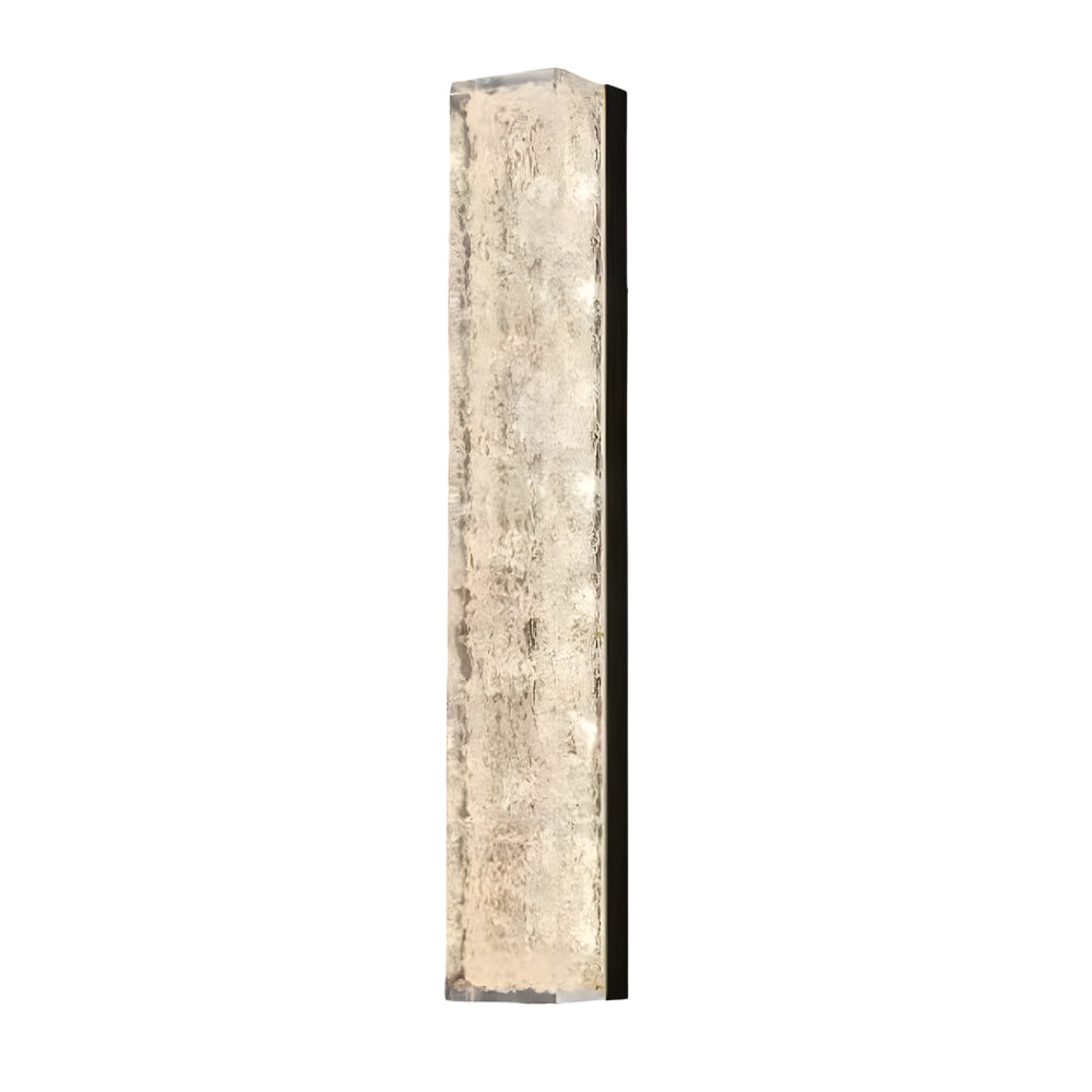 Modern Brass 1 Light Led Wall Sconces Rectangle Wall Light In Ice Resin