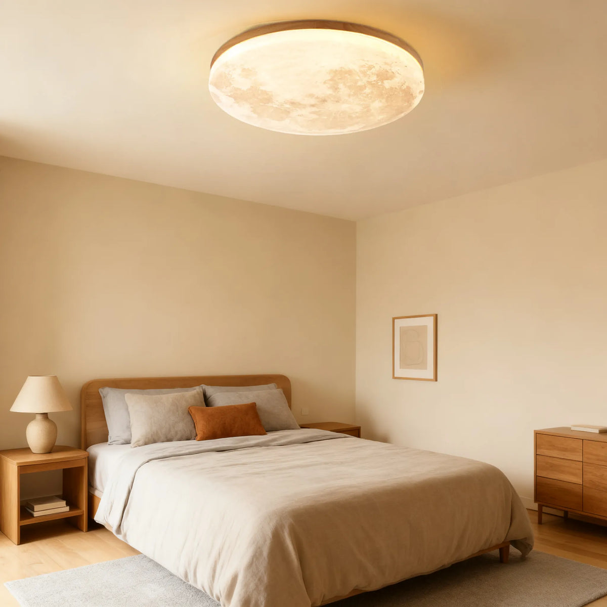 Modern Creative Moon Round Ceiling Light